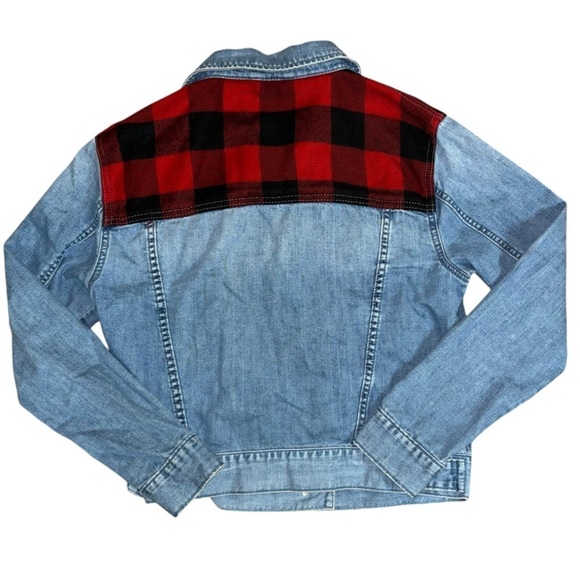 Forever 21 Buffalo Check Denim Jacket Women’s S Country Cowgirl Western Casual - Picture 4 of 8